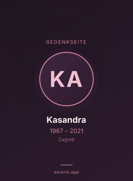Gedenkportrait von Kasandra