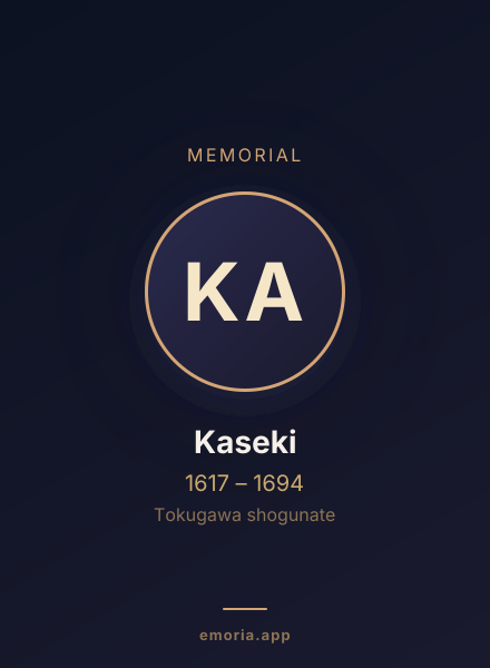 Memorial portrait of Kaseki