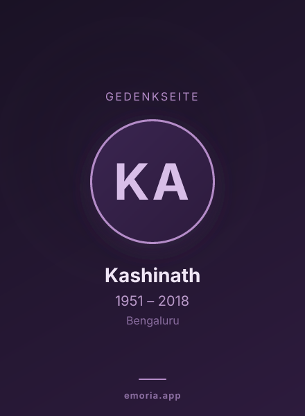 Gedenkportrait von Kashinath