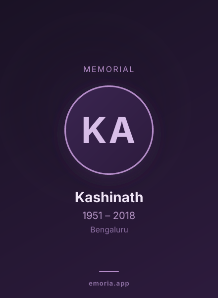 Memorial portrait of Kashinath