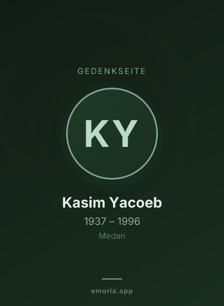 Gedenkportrait von Kasim Yacoeb