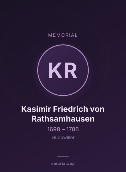 Memorial portrait of Kasimir Friedrich von Rathsamhausen