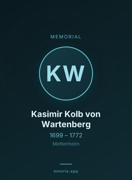 Memorial portrait of Kasimir Kolb von Wartenberg