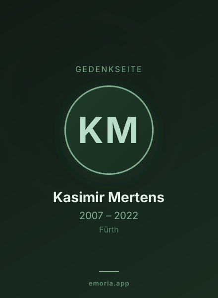 Gedenkportrait von Kasimir Mertens