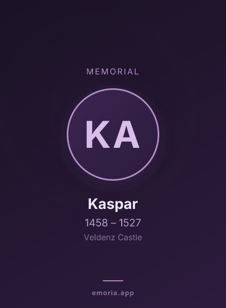 Memorial portrait of Kaspar