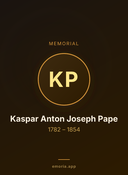 Memorial portrait of Kaspar Anton Joseph Pape