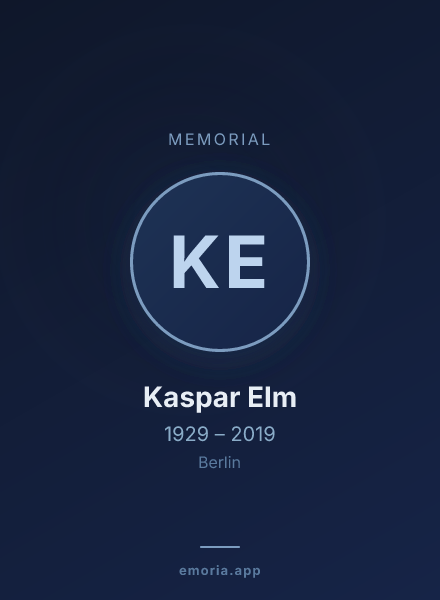Memorial portrait of Kaspar Elm