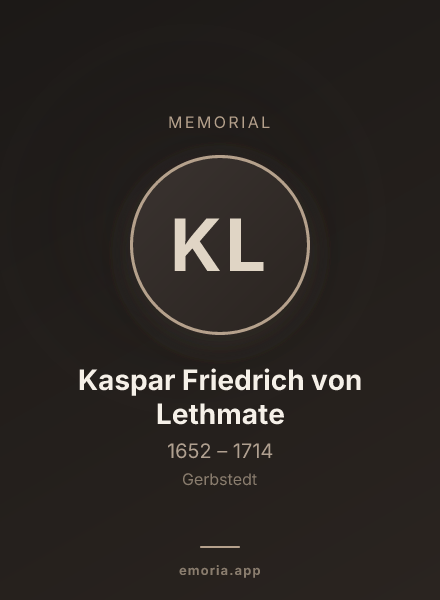 Memorial portrait of Kaspar Friedrich von Lethmate