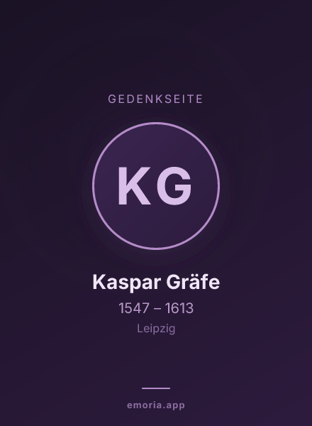 Gedenkportrait von Kaspar Gräfe