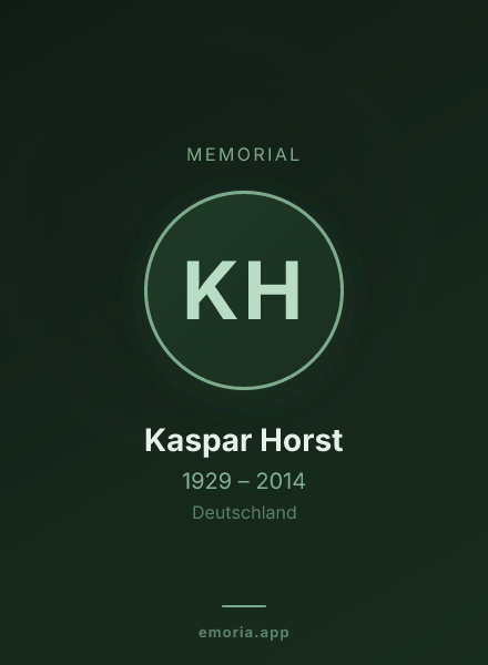 Memorial portrait of Kaspar Horst