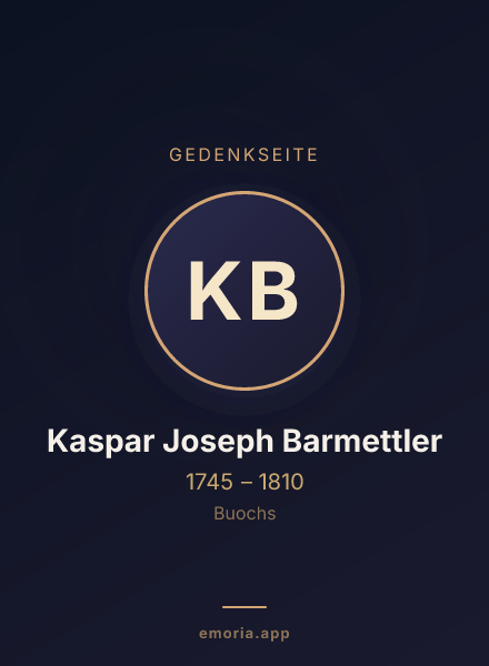 Gedenkportrait von Kaspar Joseph Barmettler