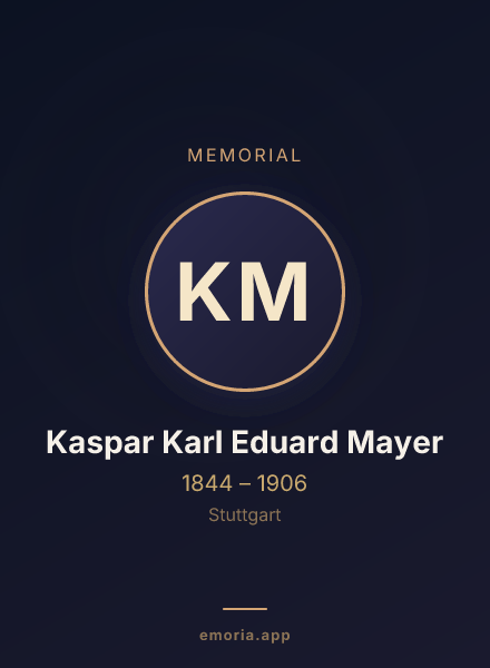 Memorial portrait of Kaspar Karl Eduard Mayer