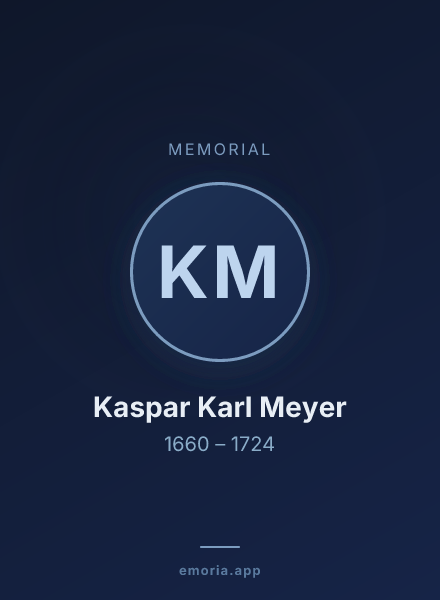 Memorial portrait of Kaspar Karl Meyer