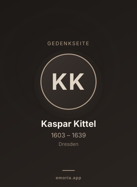 Gedenkportrait von Kaspar Kittel