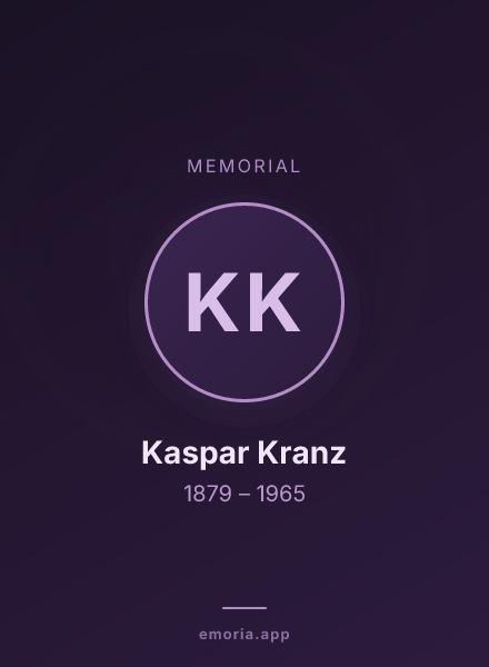 Memorial portrait of Kaspar Kranz