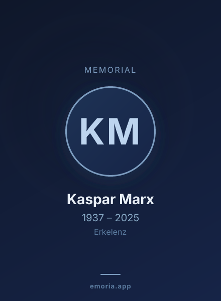 Memorial portrait of Kaspar Marx