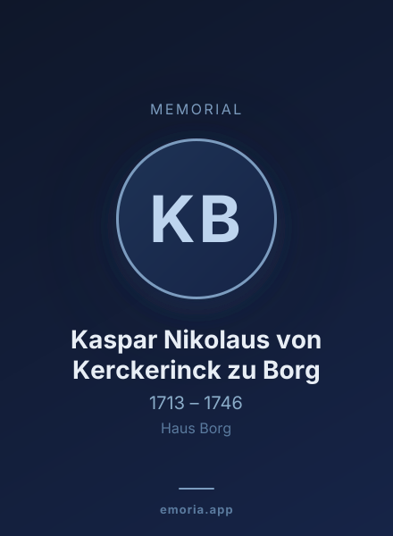 Memorial portrait of Kaspar Nikolaus von Kerckerinck zu Borg