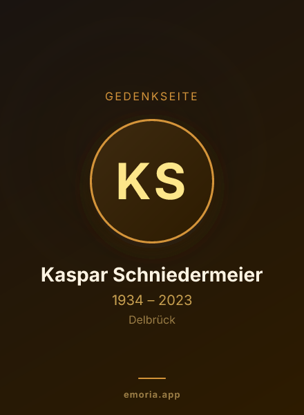 Gedenkportrait von Kaspar Schniedermeier