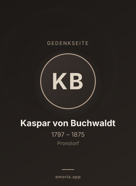 Gedenkportrait von Kaspar von Buchwaldt
