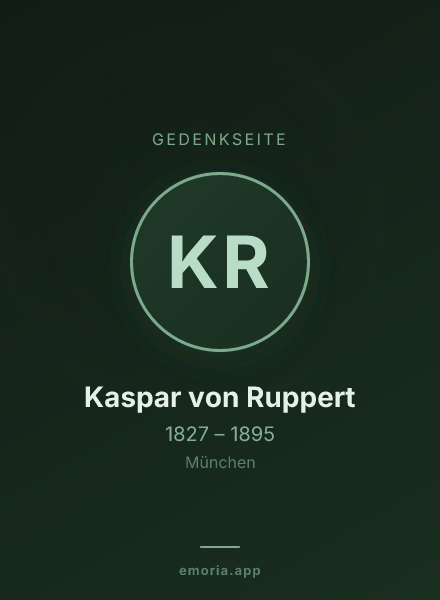 Gedenkportrait von Kaspar von Ruppert