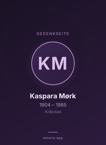Gedenkportrait von Kaspara Mørk