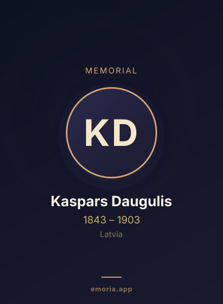 Memorial portrait of Kaspars Daugulis