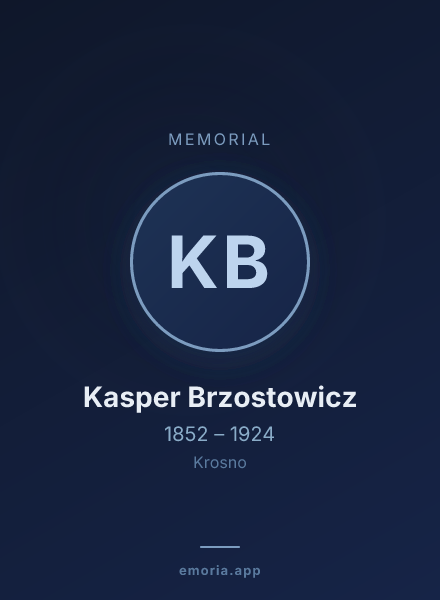Memorial portrait of Kasper Brzostowicz