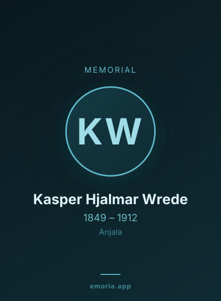 Memorial portrait of Kasper Hjalmar Wrede
