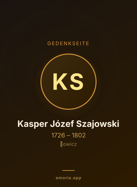 Gedenkportrait von Kasper Józef Szajowski