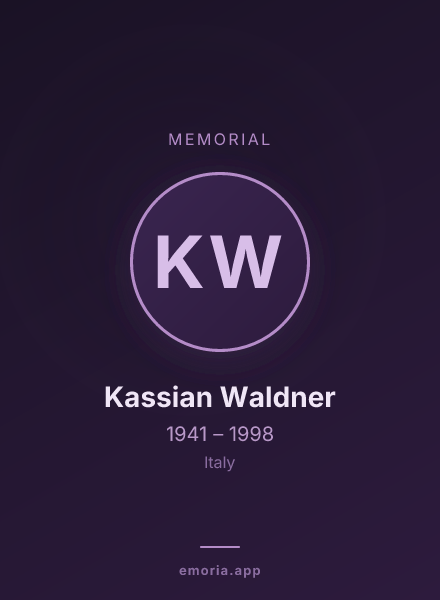 Memorial portrait of Kassian Waldner