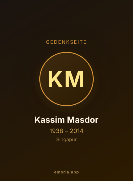 Gedenkportrait von Kassim Masdor