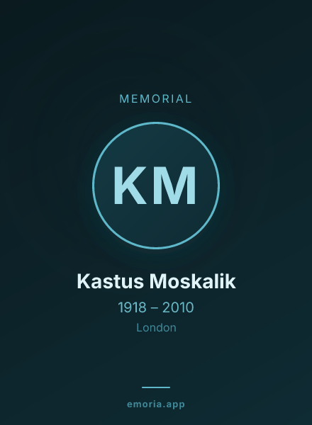 Memorial portrait of Kastus Moskalik