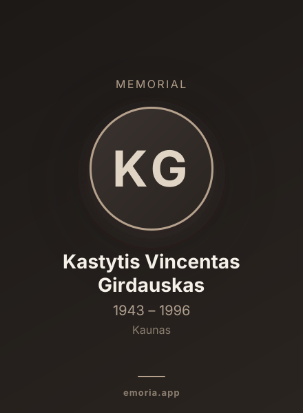 Memorial portrait of Kastytis Vincentas Girdauskas