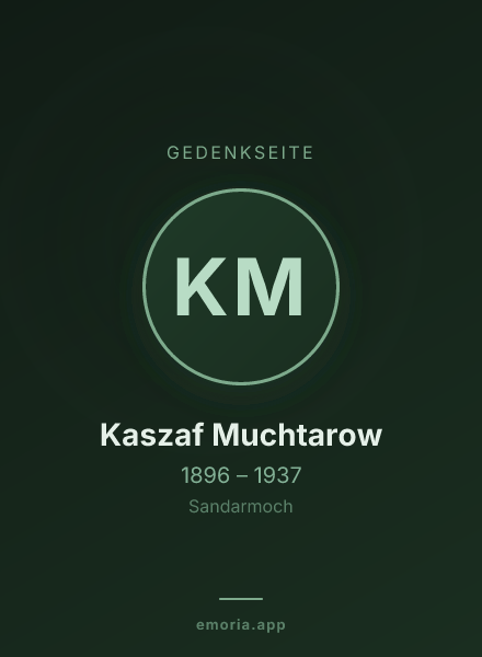 Gedenkportrait von Kaszaf Muchtarow