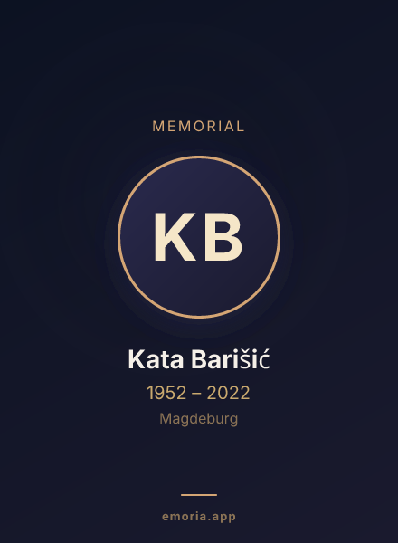 Memorial portrait of Kata Barišić