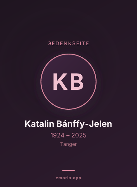 Gedenkportrait von Katalin Bánffy-Jelen