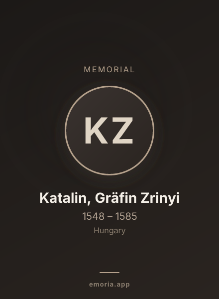 Memorial portrait of Katalin, Gräfin Zrinyi