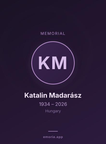 Memorial portrait of Katalin Madarász
