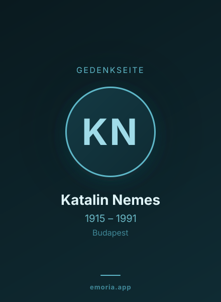Gedenkportrait von Katalin Nemes