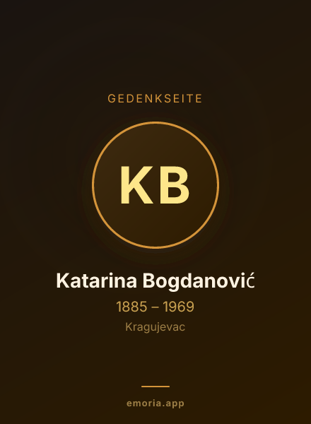 Gedenkportrait von Katarina Bogdanović