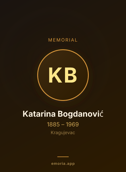 Memorial portrait of Katarina Bogdanović
