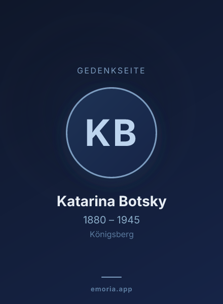 Gedenkportrait von Katarina Botsky