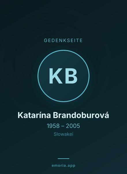 Gedenkportrait von Katarína Brandoburová