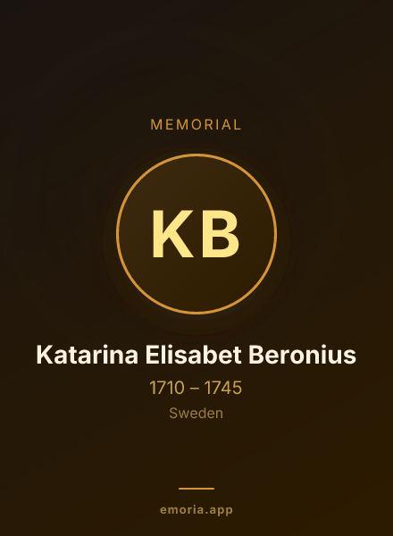 Memorial portrait of Katarina Elisabet Beronius