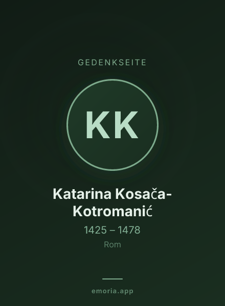 Gedenkportrait von Katarina Kosača-Kotromanić