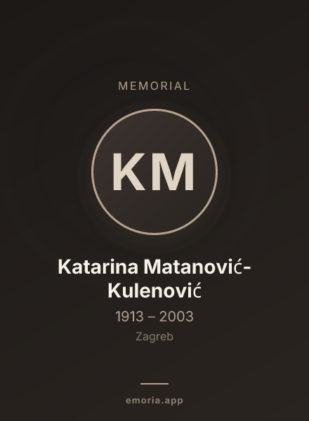 Memorial portrait of Katarina Matanović-Kulenović
