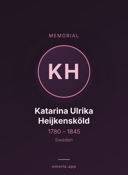 Memorial portrait of Katarina Ulrika Heijkensköld