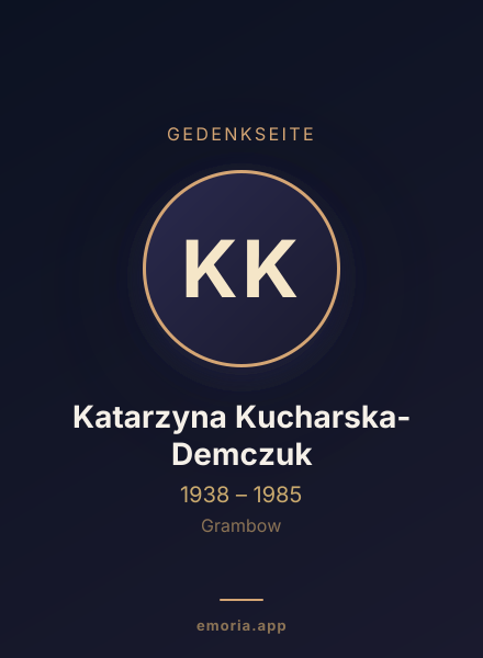 Gedenkportrait von Katarzyna Kucharska-Demczuk