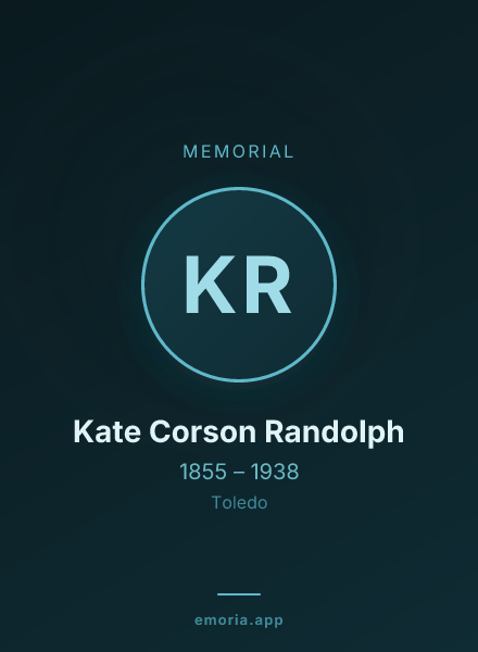 Memorial portrait of Kate Corson Randolph