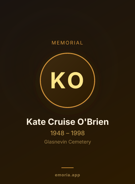 Memorial portrait of Kate Cruise O'Brien